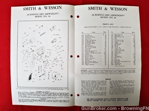Orig S&W Model 38 Owners Instruction Manual 1973-img-1