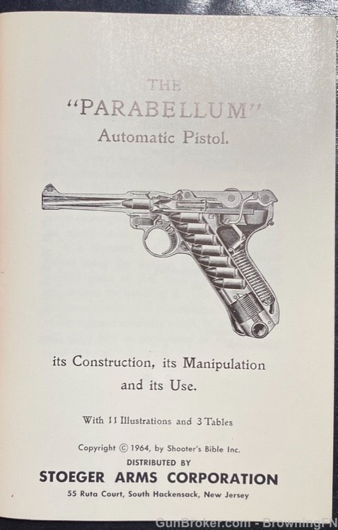 1964 Luger Parabellum Owners Instruction Manual-img-1