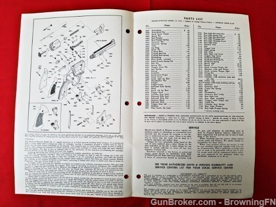Orig S&W Model 17 Owners Instruction Manual 1973-img-1