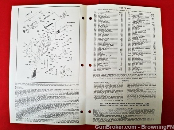 Orig S&W Model 43 51 Owners Manual 1973-img-1