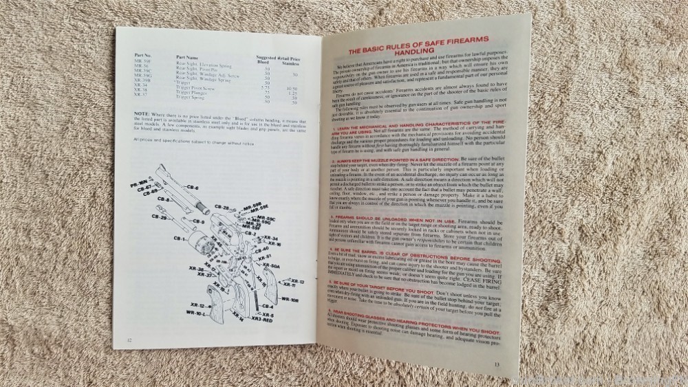 Orig Ruger Old Army Revolver Owners Instruction Manual 1989-img-1