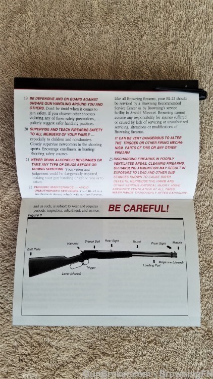 Orig Browning BL-22 Owners Instruction Manual-img-2