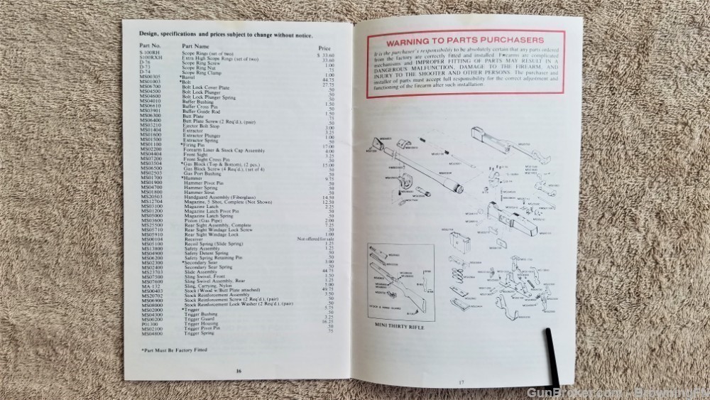 Orig Ruger Mini Thirty Owners Instruction Manual 1989-img-1