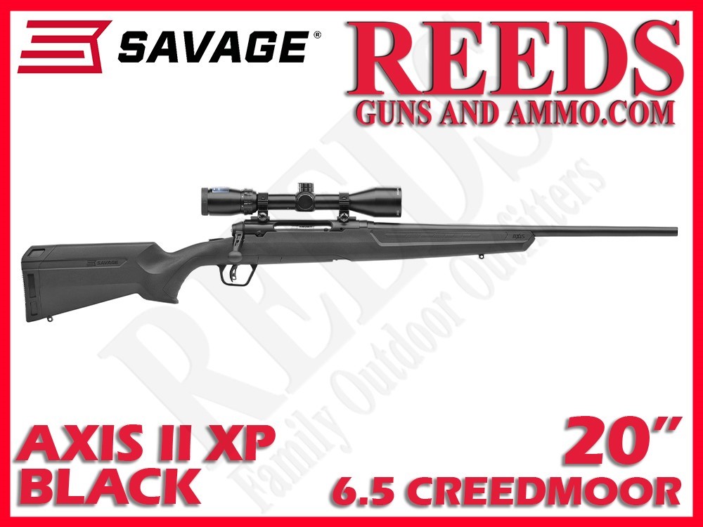 Savage Axis II XP Compact Youth Black Scoped 6.5 Creedmoor 20in 57477-img-0