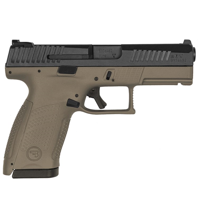 CZ-USA P-10 C 9mm 10rd FDE Handgun w/Polymer Frame, Nitride Slide 81532-img-0