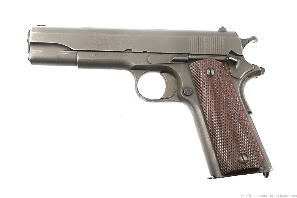 Rare WW2 Savage Slide Colt Frame 1911 Pistol - SN: 378592 (C&R)-img-0
