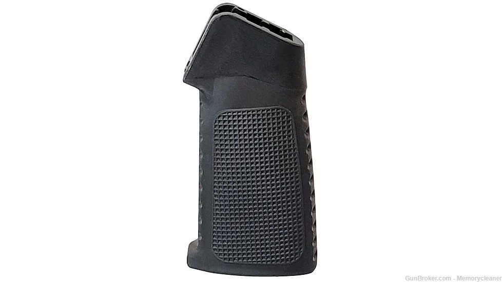 TAC Grid Pattern Over-Molded AR Pistol Grip Straight Top Black - New-img-0