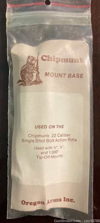 Crickett or Chipmunk Rifle Scope Mount Kit Black-img-1