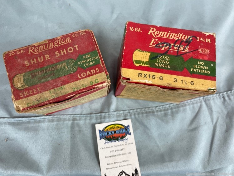 Vintage Remington Kleanbore Shotshell Boxes + Ammo 16-GA & 20-GA NICE! -img-3