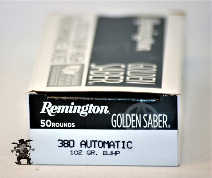 Remington 380 JHP acp 102 Grain GOLDEN SABER 380 BJHP Nickel 50 Rounds-img-3