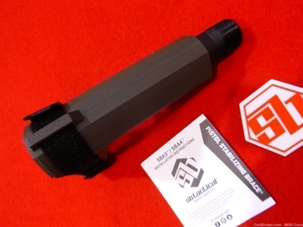 SBA3 SB Tactical AR Pistol Brace w/ Adjustable Buffer Tube ODG SBA3-04-SB-img-2
