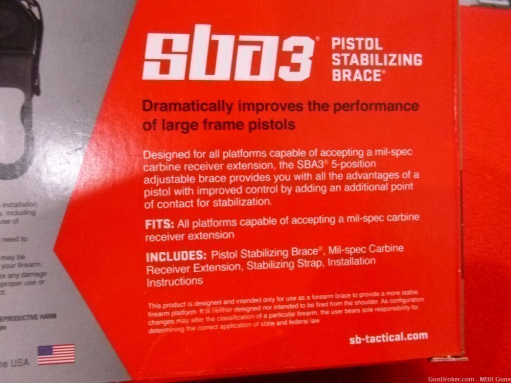 SBA3 SB Tactical AR Pistol Brace w/ Adjustable Buffer Tube ODG SBA3-04-SB-img-8