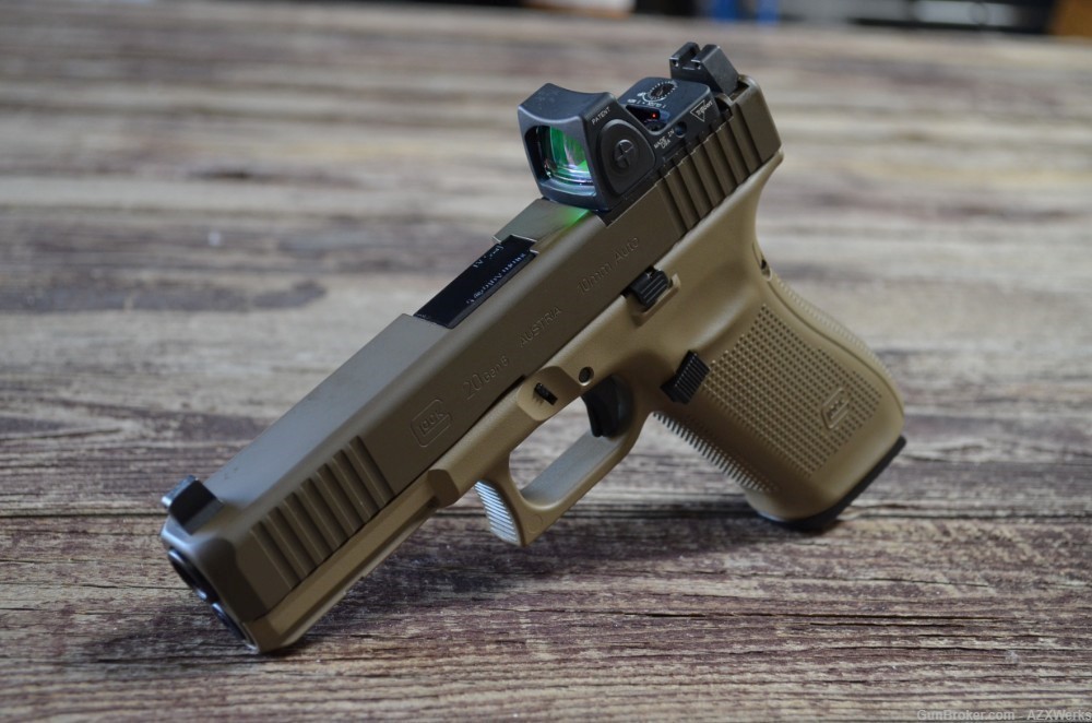 Glock 20 G5 MOS Trijicon RMR type 2 NS X-Werks Patriot brown Magpul FDE -img-2