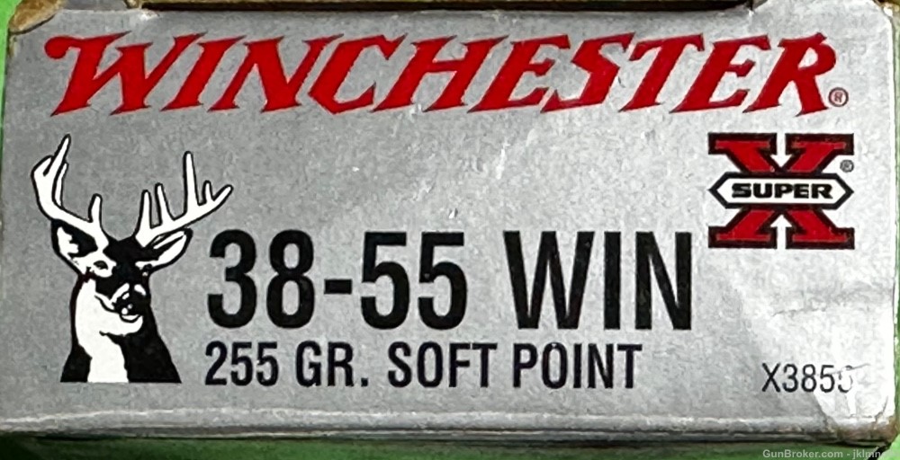 20 rounds of new old stock Winchester Super-X 38-55 Win 255 grain SP ammo-img-0