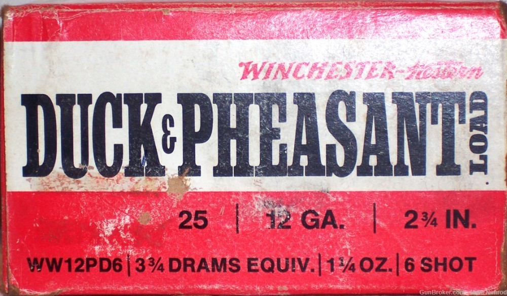 Winchester-Western® Duck & Pheasant 12-2¾” Ga 1¼ Oz #6 Lead 3¾ Dram WW12PD6-img-0