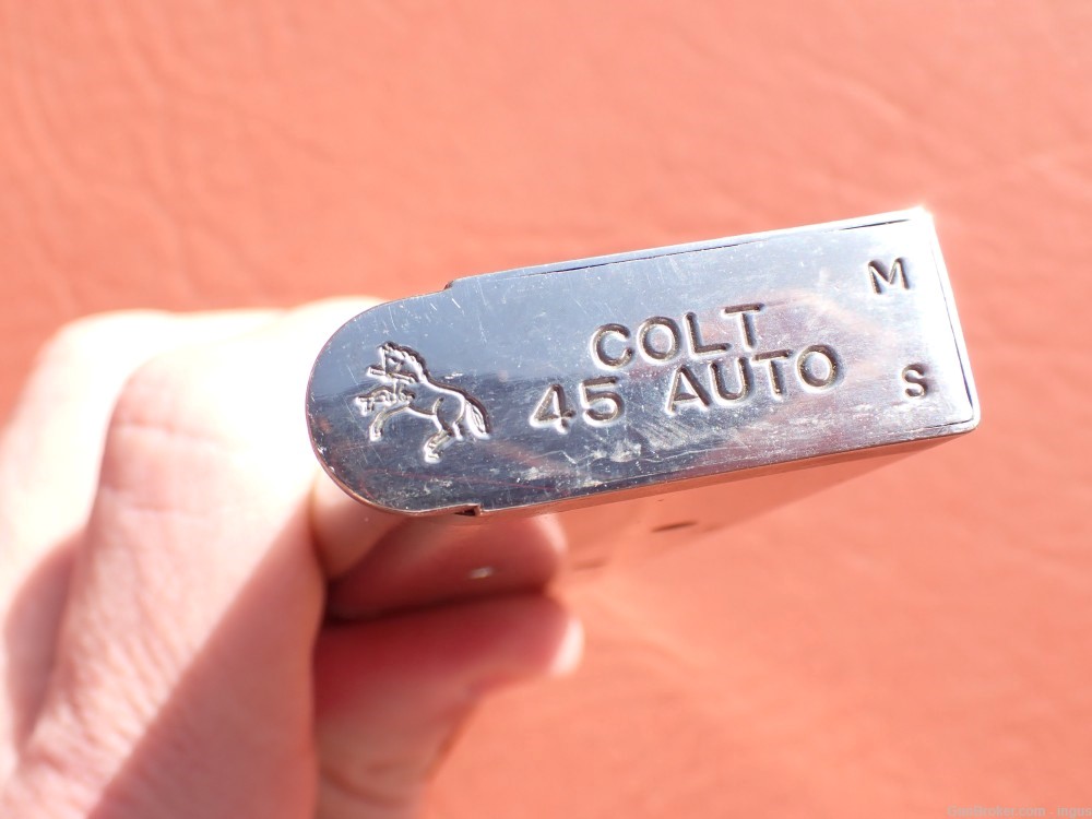 COLT 1911 OFFICERS MODEL 45ACP STAINLESS FINISH 6RD FACTORY MAGAZINE-img-9