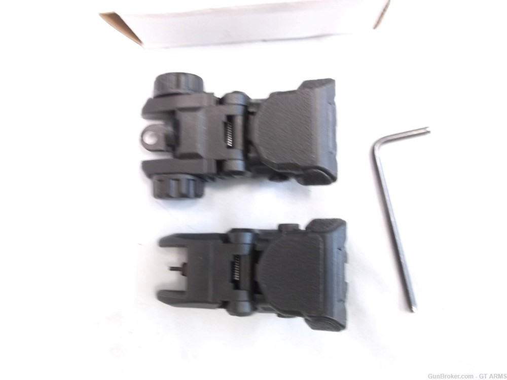M4 BACK -UP SIGHTS FIT  PICATINNY/ WEAVER RAIL FLIP -UP STYLE, ADJUSTABLE -img-0