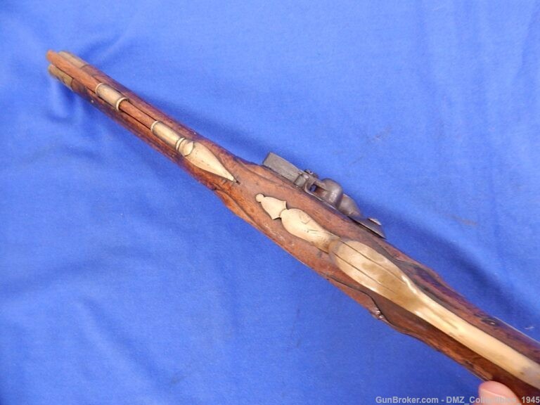 Rev War Era 1760s German Left Handed Flintlock Military Pistol-img-4