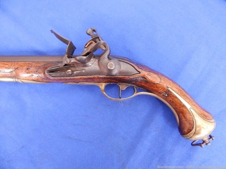 Rev War Era 1760s German Left Handed Flintlock Military Pistol-img-1