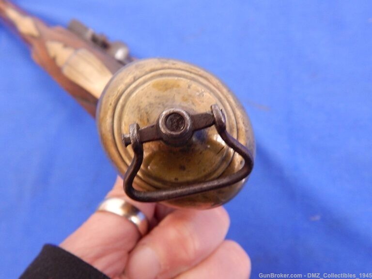 Rev War Era 1760s German Left Handed Flintlock Military Pistol-img-5
