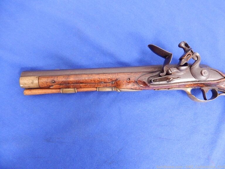 Rev War Era 1760s German Left Handed Flintlock Military Pistol-img-2