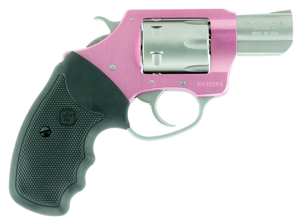 Charter Arms Pathfinder Pink Lady 22 WMR Revolver, 2 6+1 Pink/Stainless-img-0