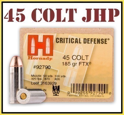 20rds Hornady Critical Defense™ .45 LC Colt 185gr FTX JHP 92790 FAST SHIP-img-0