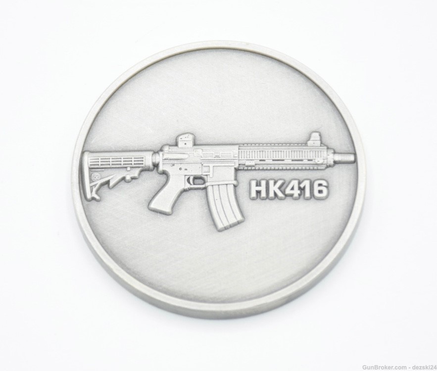 HECKLER & KOCH HK 416 RIFLE CHALLENGE COIN 'NO COMPROMISE" 5.56/.223 MR556-img-1
