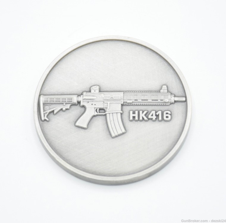 HECKLER & KOCH HK 416 RIFLE CHALLENGE COIN 'NO COMPROMISE" 5.56/.223 MR556-img-0