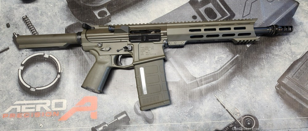 8.6 Blackout M5 AR10 12” Pistol OD - Aero Precision, Alex Pro, Mos-Tek-img-0