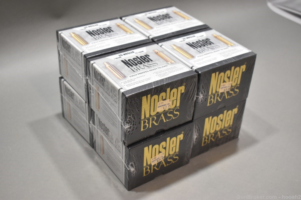 8 Boxes 200 Ct 26 Nosler Brass Fully Prepped Ready to Load FREE Shipping-img-1