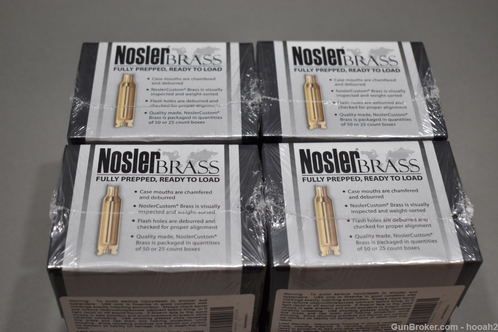 4 Boxes 200 Ct Nosler Reloading Brass 30-06 Fully Prepped Ready to Load-img-3