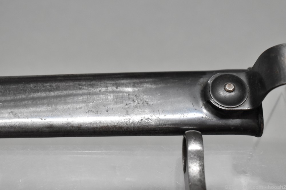 Scarce US Krag Model 1895 Cadet Bayonet 1900 Date w 1897 Hoffman Scabbard-img-15