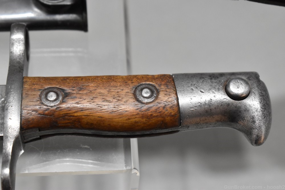 Scarce US Krag Model 1895 Cadet Bayonet 1900 Date w 1897 Hoffman Scabbard-img-14