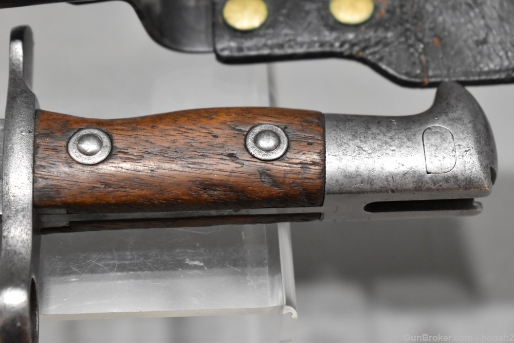 Scarce US Krag Model 1895 Cadet Bayonet 1900 Date w 1897 Hoffman Scabbard-img-7