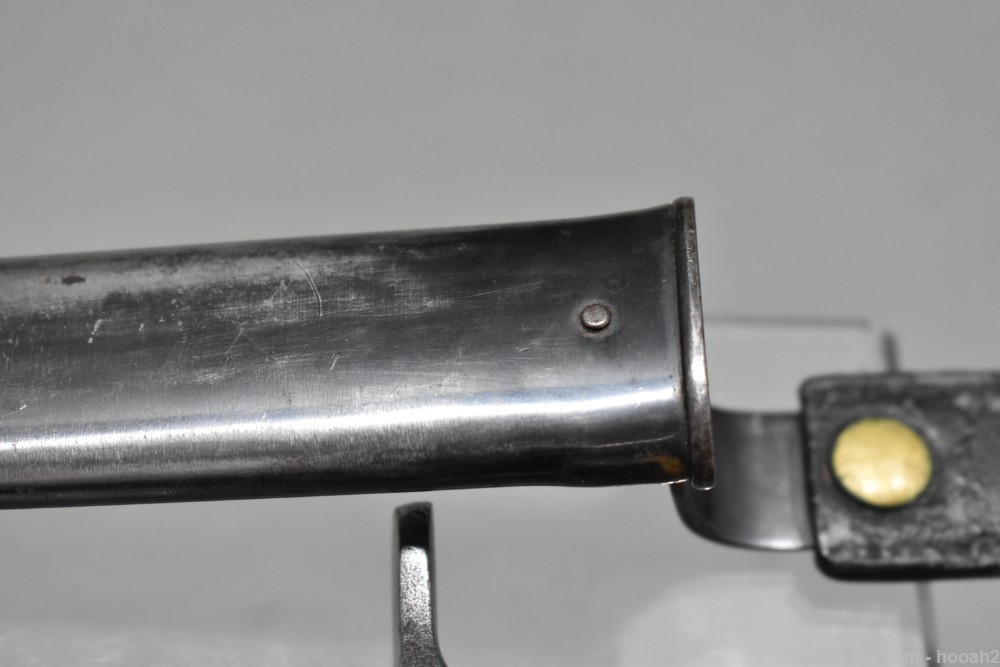 Scarce US Krag Model 1895 Cadet Bayonet 1900 Date w 1897 Hoffman Scabbard-img-8