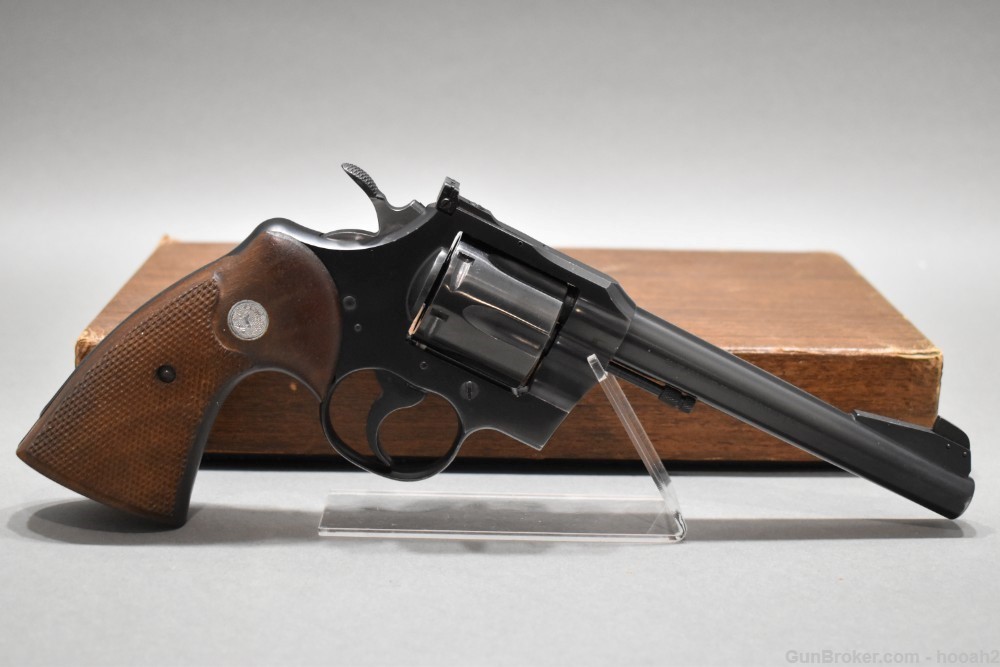 Nice Colt Officers Model Match DA Revolver 38 Spl W Manual Box-img-0