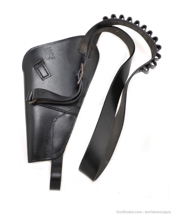US Victory Revolver Shoulder Holster Black Leather with Loops-img-1