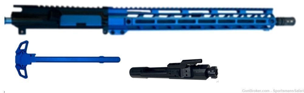 SPARTAN AR AR15 COMPELTE ASSEMBLED UPPER w/BCG ANODIZED BLUE 16" 5.56/223-img-0