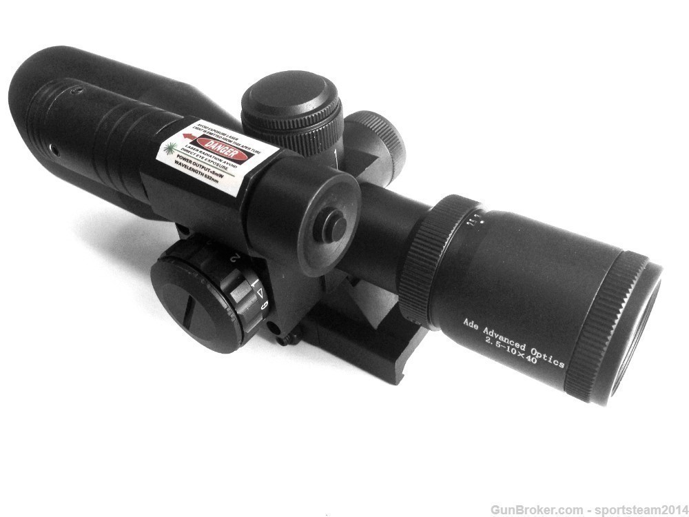 GREEN Laser 2.5-10x40 RifleScope Red+Green Reticle-img-2