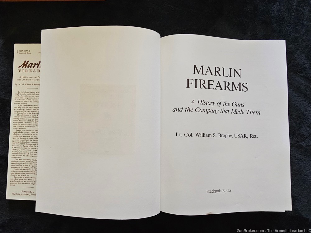 Marlin Firearms by Lt. Col William S. Brophy (Signed 1st Edition)-img-2