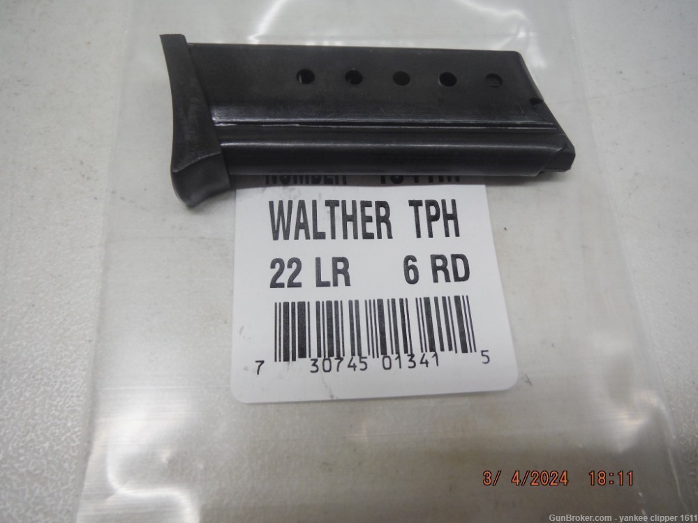 Walther TPH 22 LR 6Rd Magazine with Pinky rest-img-0