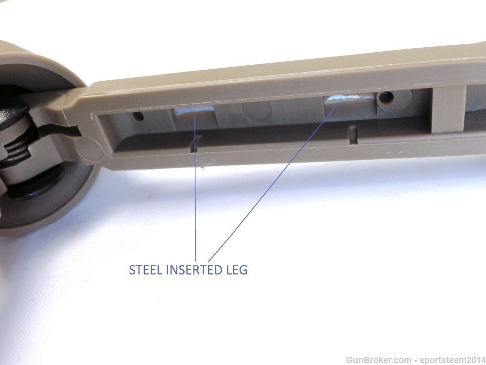 FDE /AN AR15 MilSpec ForeGrip Grip+SteelLeg Bipod+SideRail-img-6