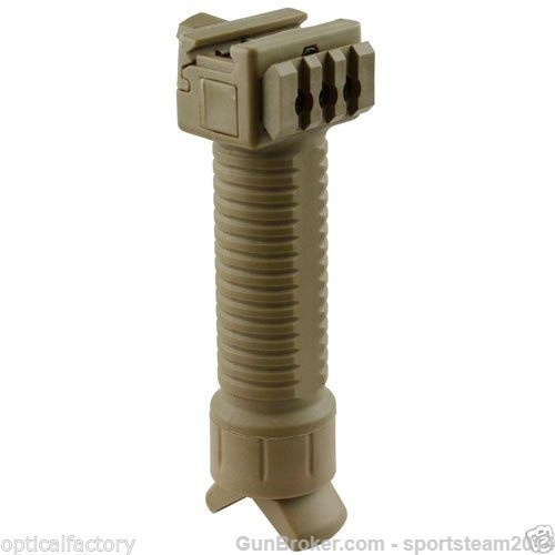 FDE /AN AR15 MilSpec ForeGrip Grip+SteelLeg Bipod+SideRail-img-4