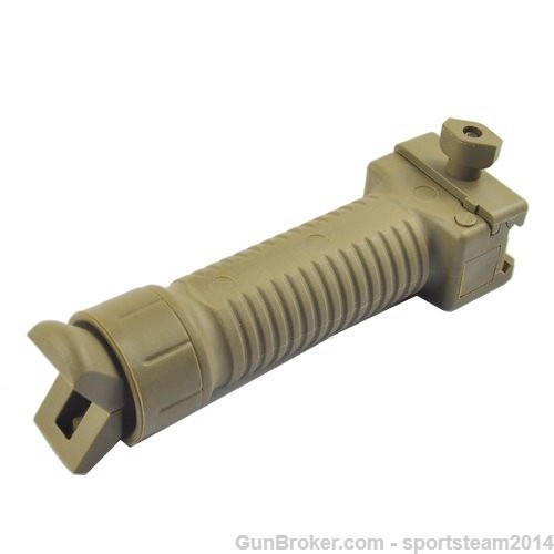 FDE /AN AR15 MilSpec ForeGrip Grip+SteelLeg Bipod+SideRail-img-3