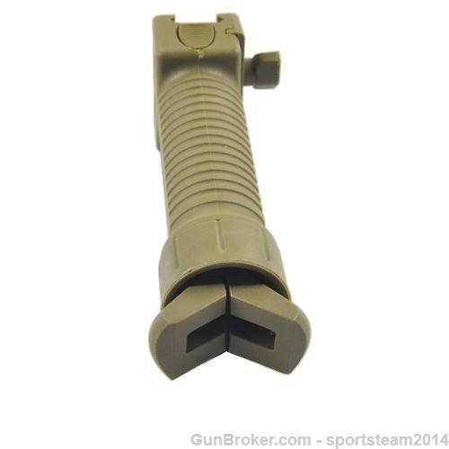 FDE /AN AR15 MilSpec ForeGrip Grip+SteelLeg Bipod+SideRail-img-2