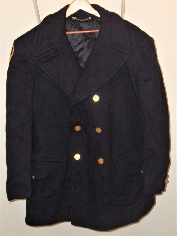 Vintage NYPD Patrolmans Police Winter Wool Peacoat sz XL 1990 BUSS Uniforms-img-8