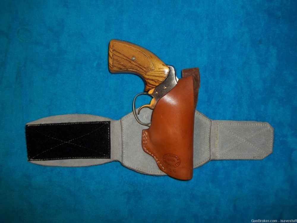 Vintage Roys Leather Colt Detective Special Cobra Right Hand Ankle Holster-img-0