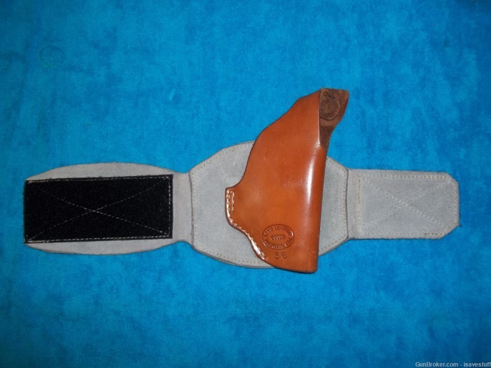 Vintage Roys Leather Colt Detective Special Cobra Right Hand Ankle Holster-img-9
