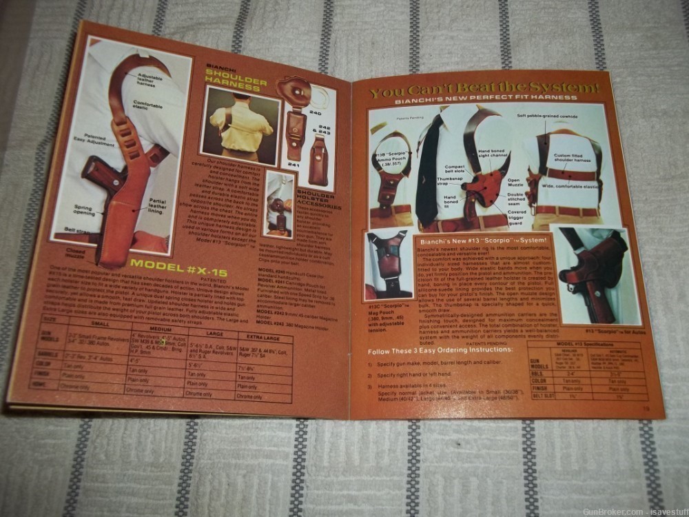 1981 BIANCHI LEATHER Holster Catalog Book 45+ pages S&W FN Ruger Colt-img-4